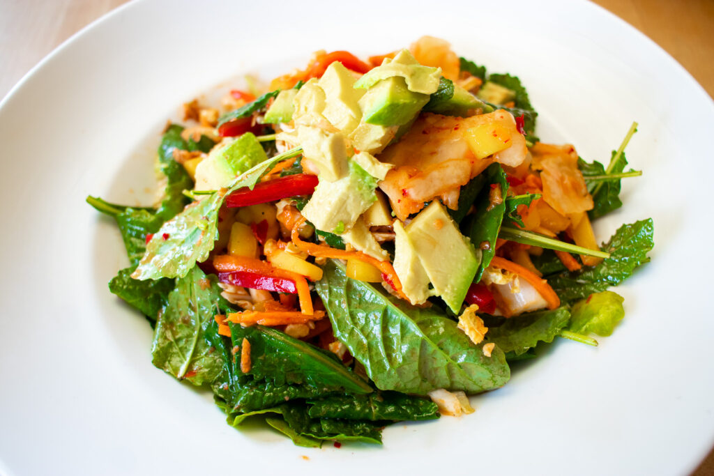 Seasonal Salad with Kimchi